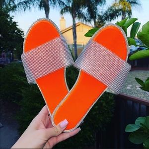 Neon Orange Sandals